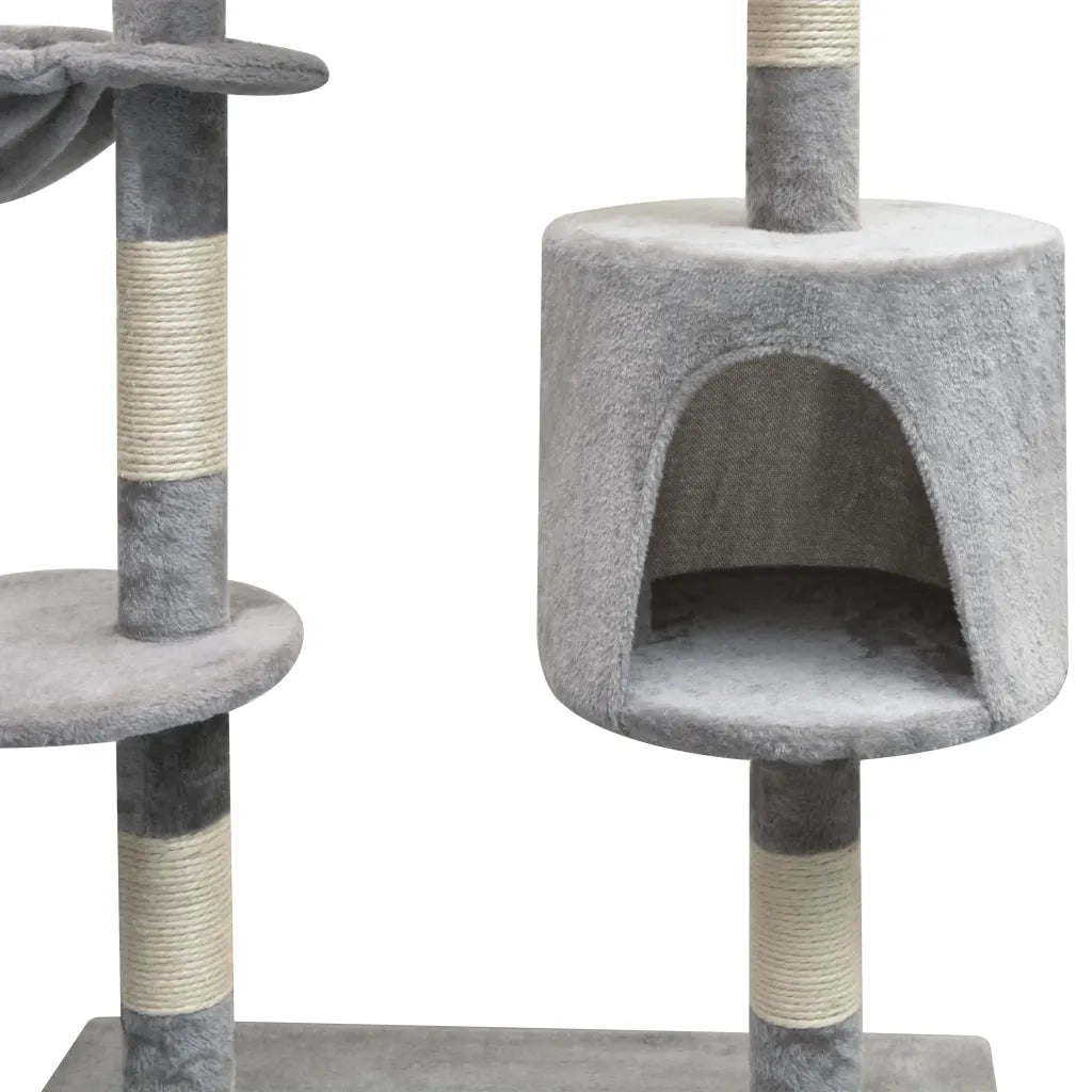 Albero per Gatti con Tiragraffi Sisal 125 cm Grigio 170480