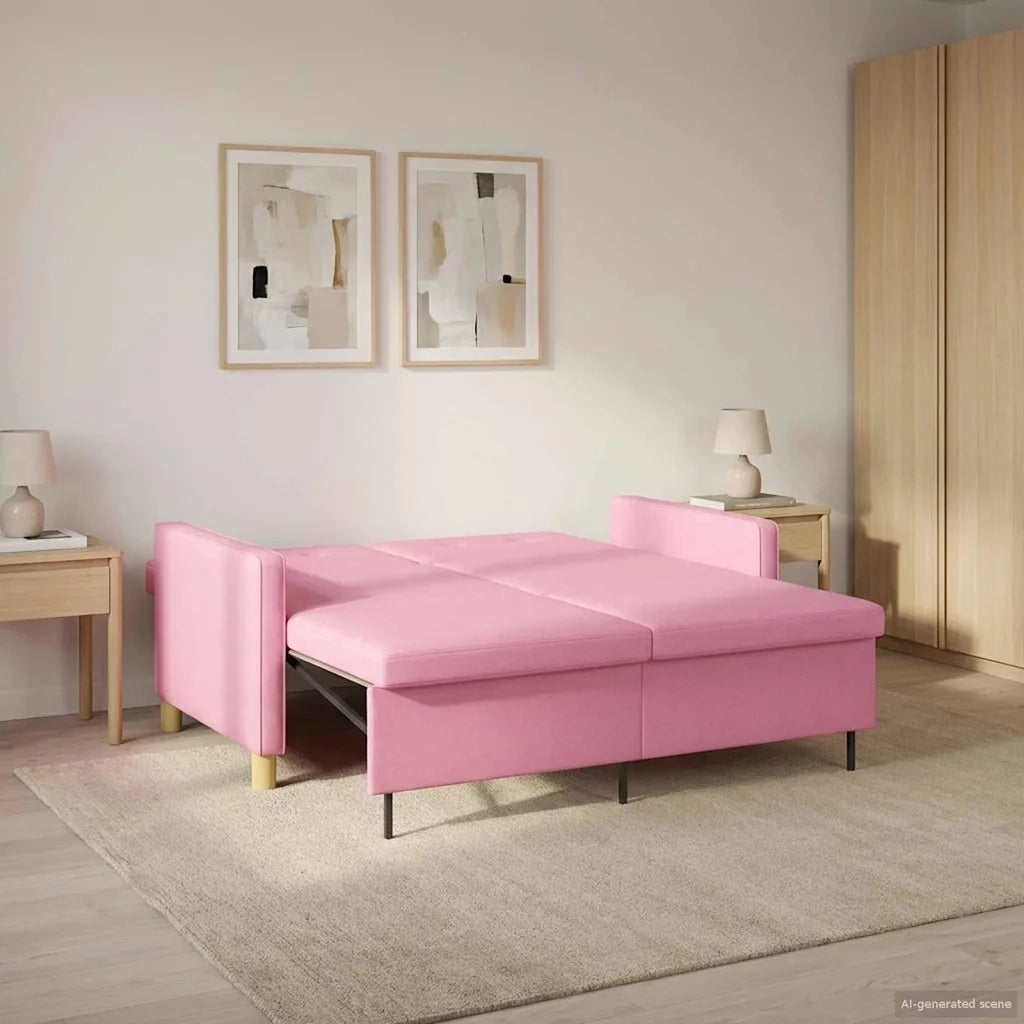 Divano letto | Sof¨¤ letto | Letto singolo Estraibile Rosa Tessuto