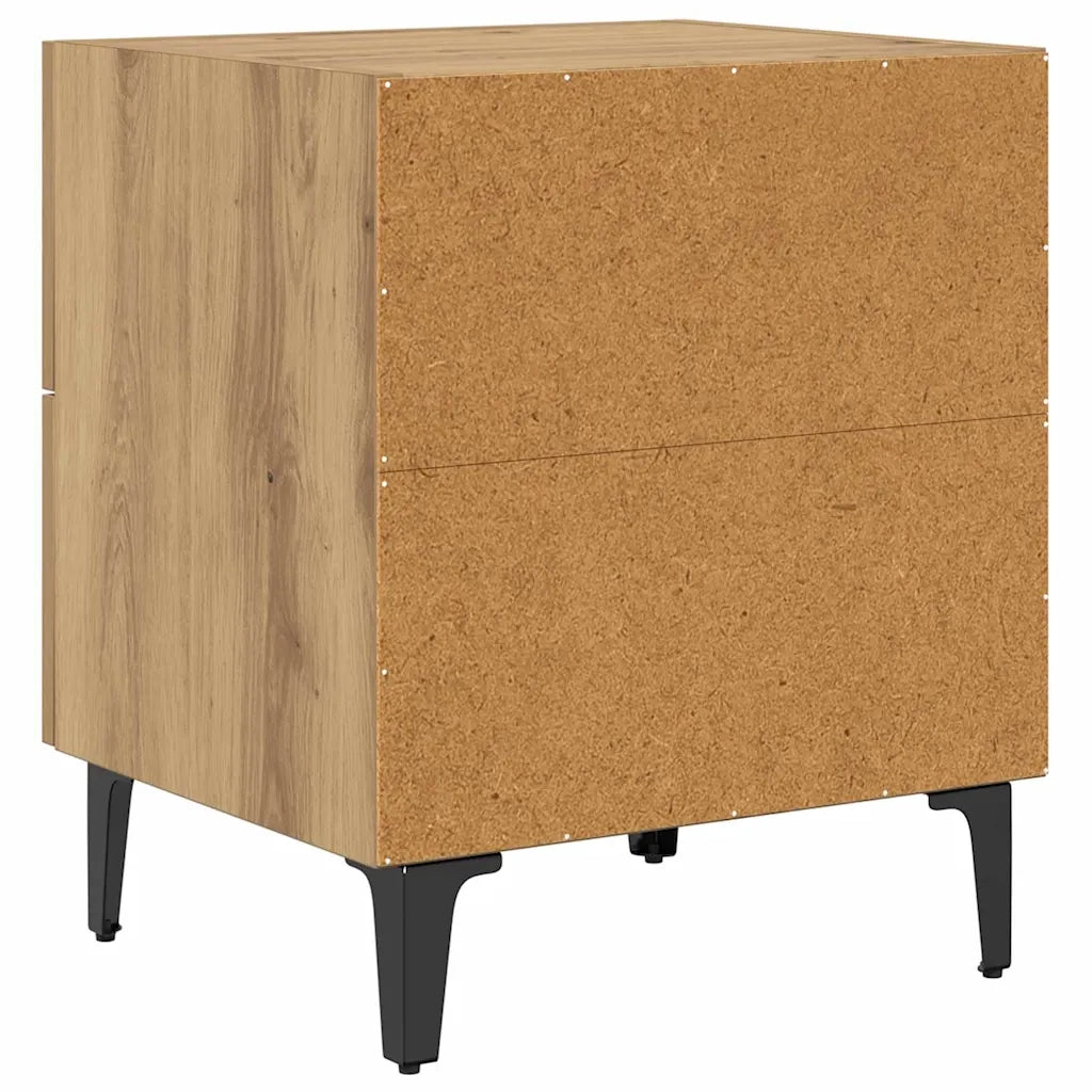 Armadietto per letto 2 pz Rovere artigianale 40 x 35 x 47,5 cm CFW6127215