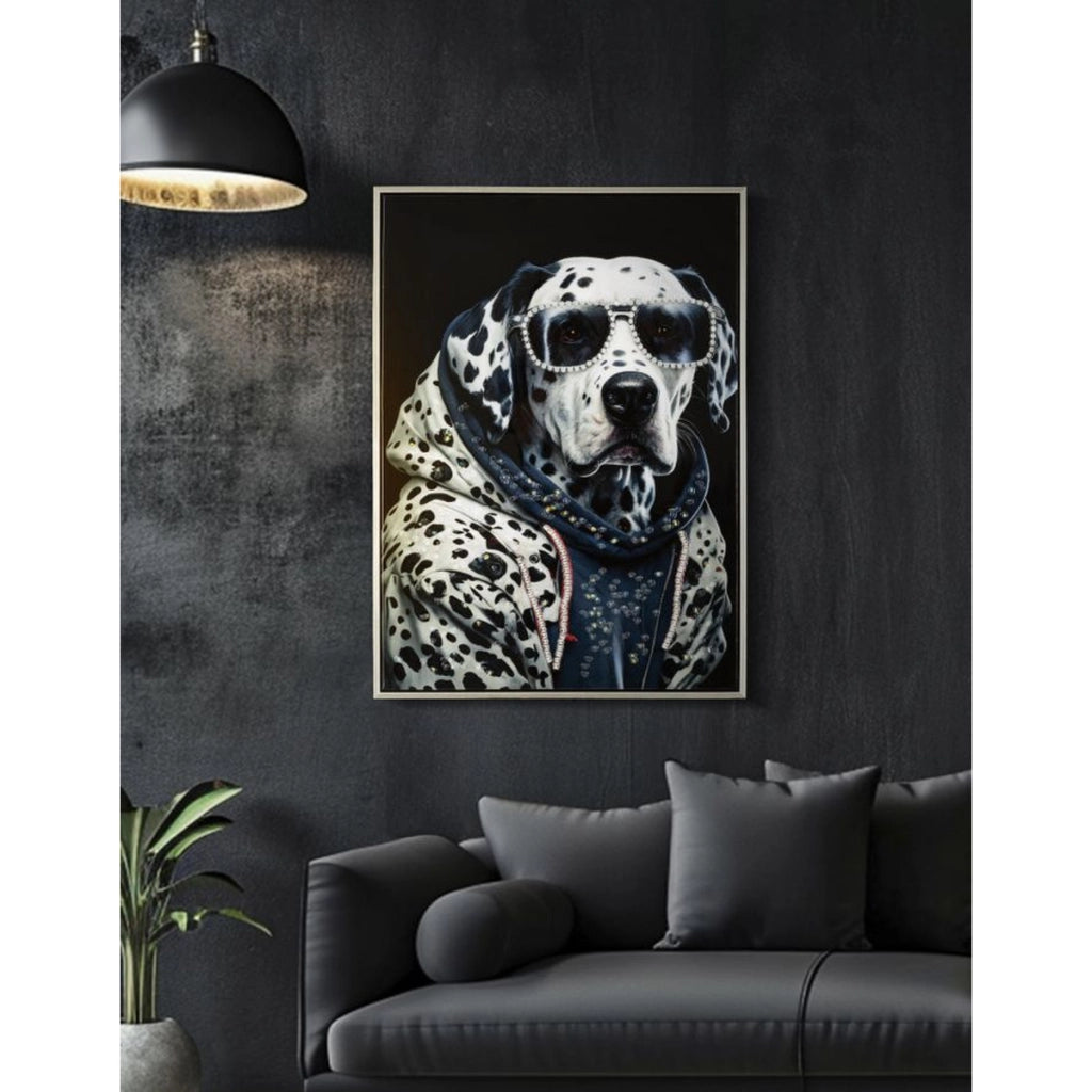 Stampa su Tela Dalmata, Multicolore, Legno, 53x3x73 cm