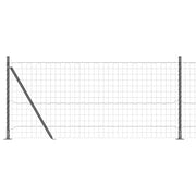 Recinzione da Giardino | Recinzione con Posto Grigio 1 x 10 m Acciaio