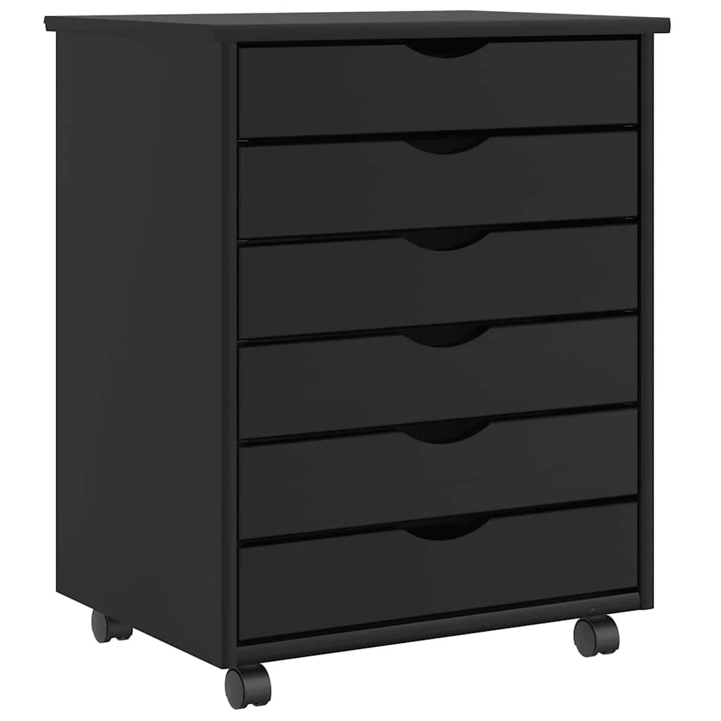 Mobiletto multifunzionale con cassetti 53 x 39 x 65,5 cm in legno di pino nero 02_0057654