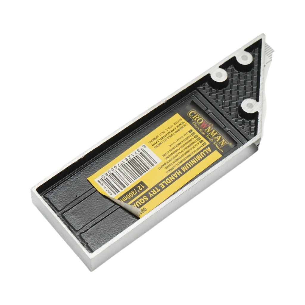 Squadra da carpentiere professionale Crownman, 300 mm/12 pollici, manico in alluminio, righello in acciaio al carbonio.