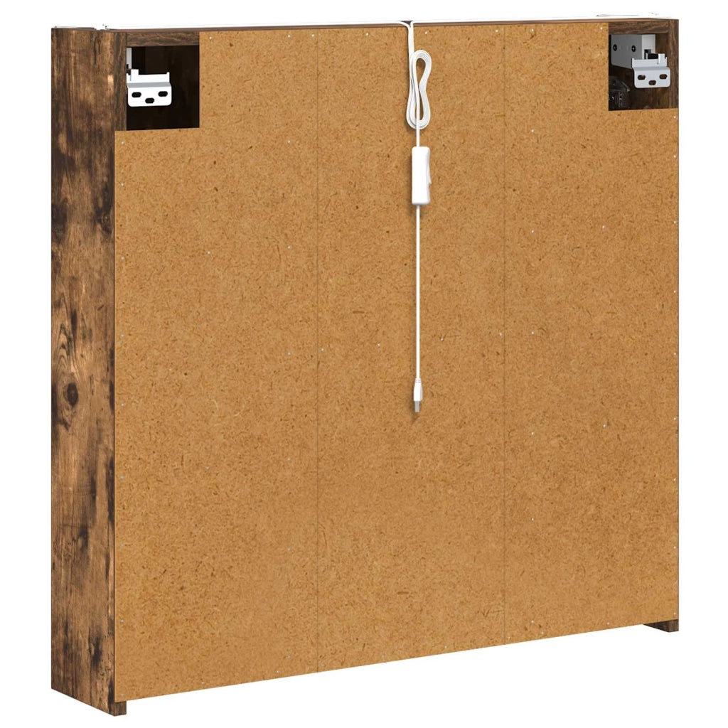Mobiletto per specchio da bagno Rovere fumé 73.5 x 15.5 x 70 cm 889259