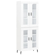 Credenza | Madia | Buffet da pranzo | Armadio da pranzo Bianca 69,5x34x180 cm in Legno Multistrato