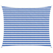 Telo Ombra-Vela Ombreggiante-Parasole a Vela Blu e Bianco 2,5 x 3 m HDPE