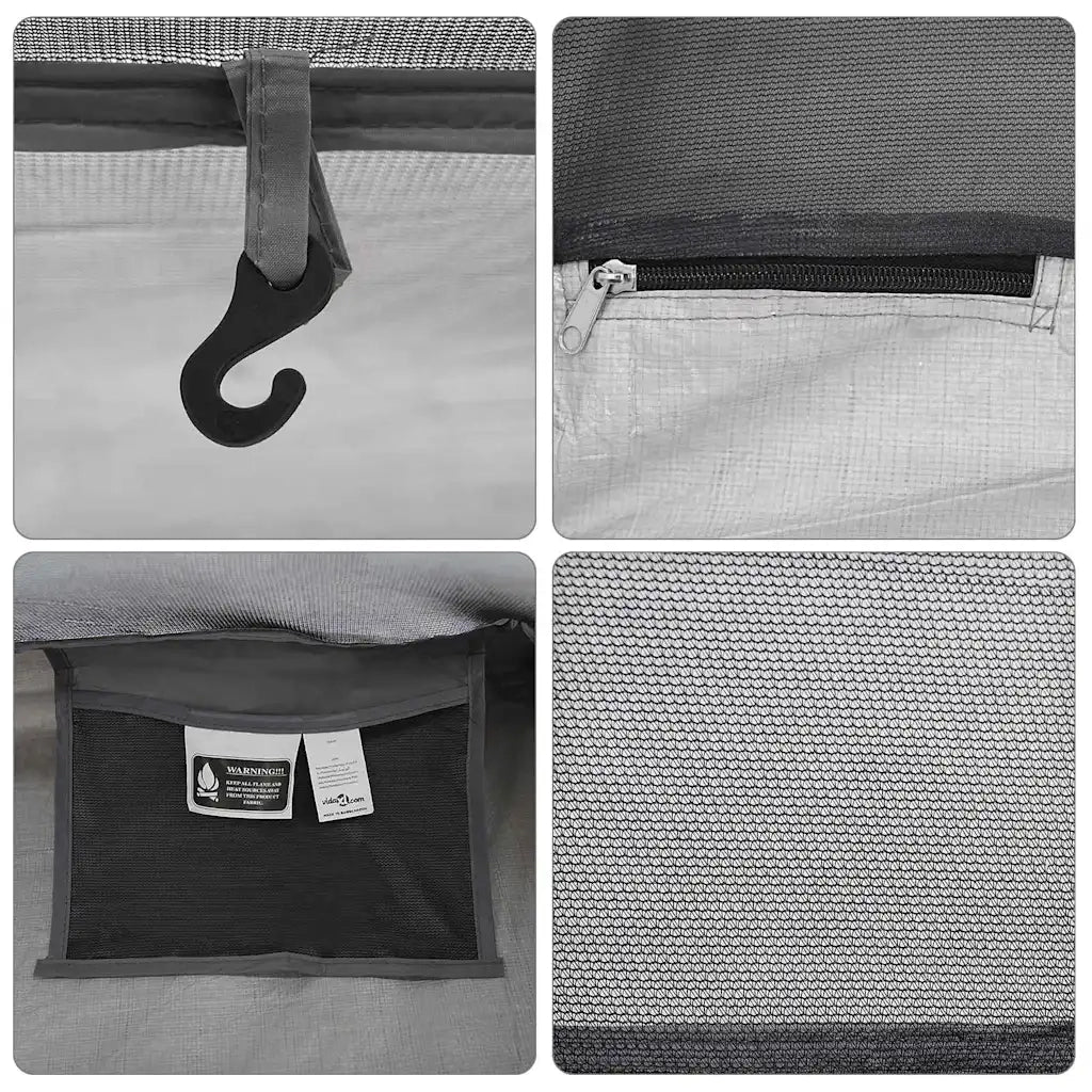 vidaXL Tenda interna Nero 220 x 128 x 110 cm Rete