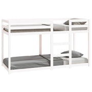 Letto singolo | Letto per adulti | Letto a Castello Bianco 75x190 cm in Legno Massello di Pino