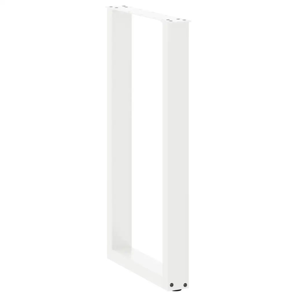 Gambe per tavolo da bar a forma di U 2 pz bianche 50x(90-91) cm in acciaio 4013221