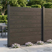 Set di Recinzione 175 x 186 cm WPC e Alluminio Nero 42039060