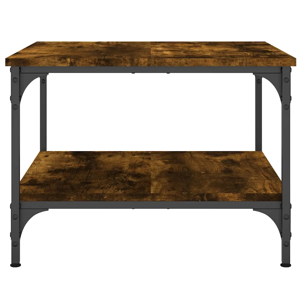 Tavolino da Salotto Rovere Fumo 55x55x40cm in Legno Multistrato 832830