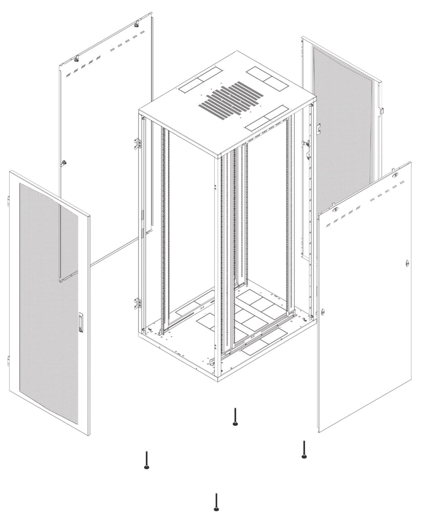 Armadio Server Rack NextGen 1000 19'' 800x1000 47U Nero Porta Grigliata