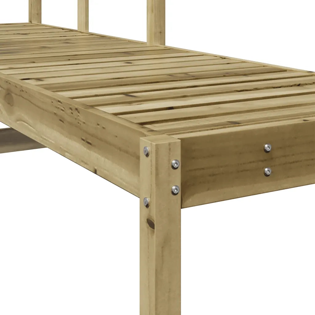 Lettino Prendisole 199,5x62x55 cm in Legno Impregnato di Pino 832542