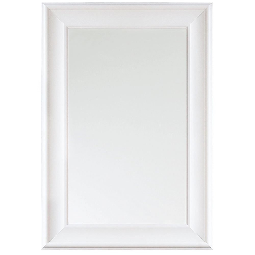 Specchio da parete pensile bianco 61 x 91 cm in materiale sintetico ispirato allo stile minimalista scandinavo