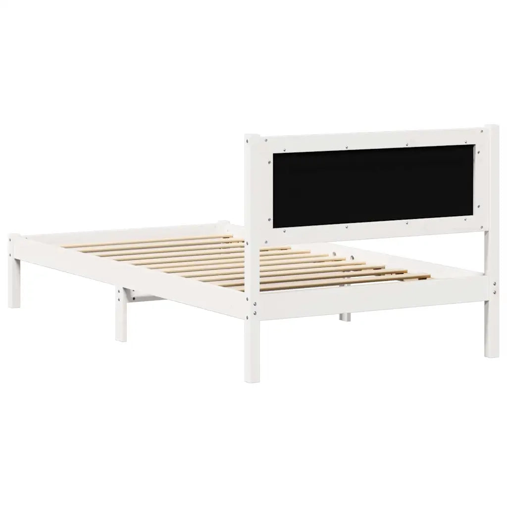 Struttura del letto Grigio chiaro 100 x 200 cm Pino massello