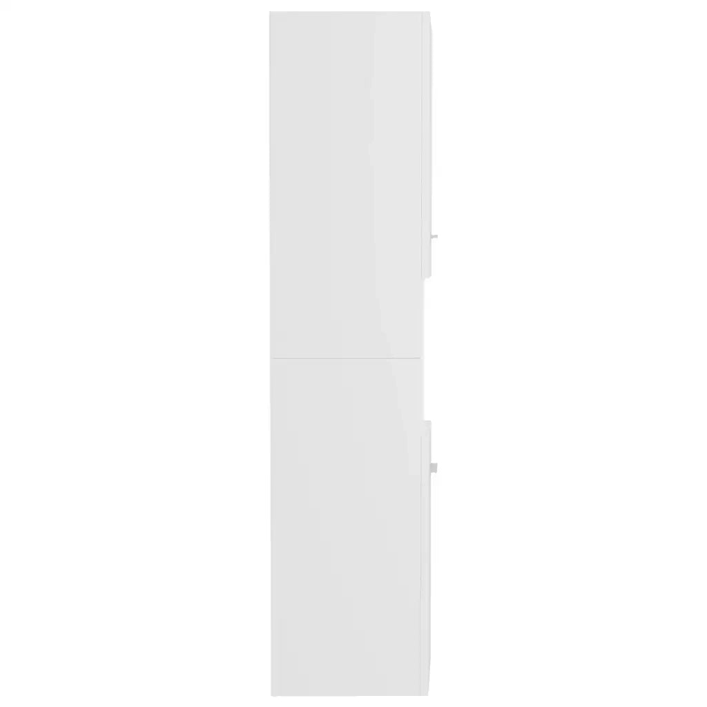 Armadio da Bagno Bianco 30x30x130 cm in Truciolato
