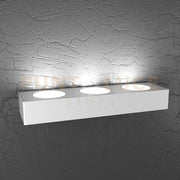 PLATE APPLIQUE 3 LUCI ATTACCO GX53 MONOEMISSIONE BIANCO
