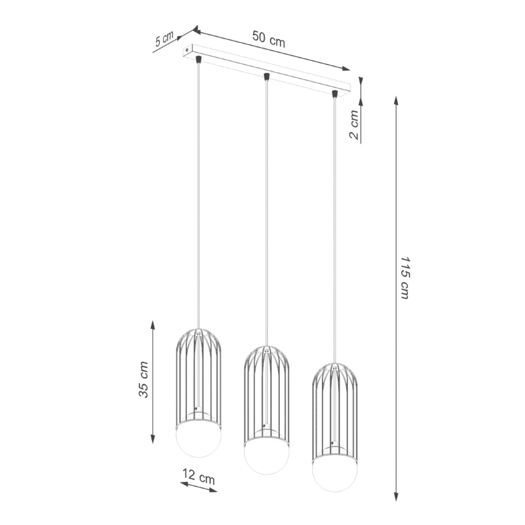 Lampada a sospensione GELIDA bianca 3xG9 Pure Lume