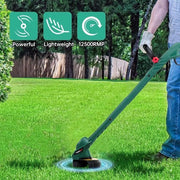 Tagliaerba Elettrico con Batteria per Giardino - Trimmer per Erba e Uccelli - Spazzola per Erba Elettrica con Batteria