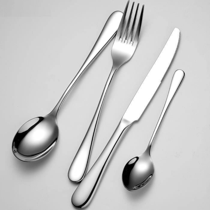 Set posate - ARTHUR MARTIN - AM2202 - 24 pezzi - Acciaio inossidabile - Finitura lucida a specchio con manico opaco