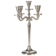 Candelabro Argento Metallo 5 Candele Tradizionale Vintage Fatto A Mano Sala Da Pranzo Camera Da Letto