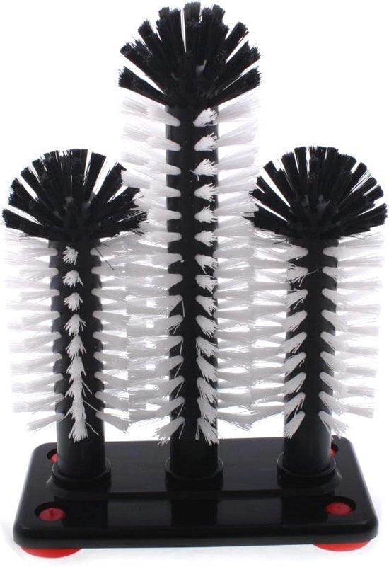 Set di pennelli per pulizia vetrata 18 cm e 25 cm - Set di 3 con morsetti - Utilizzo professionale
