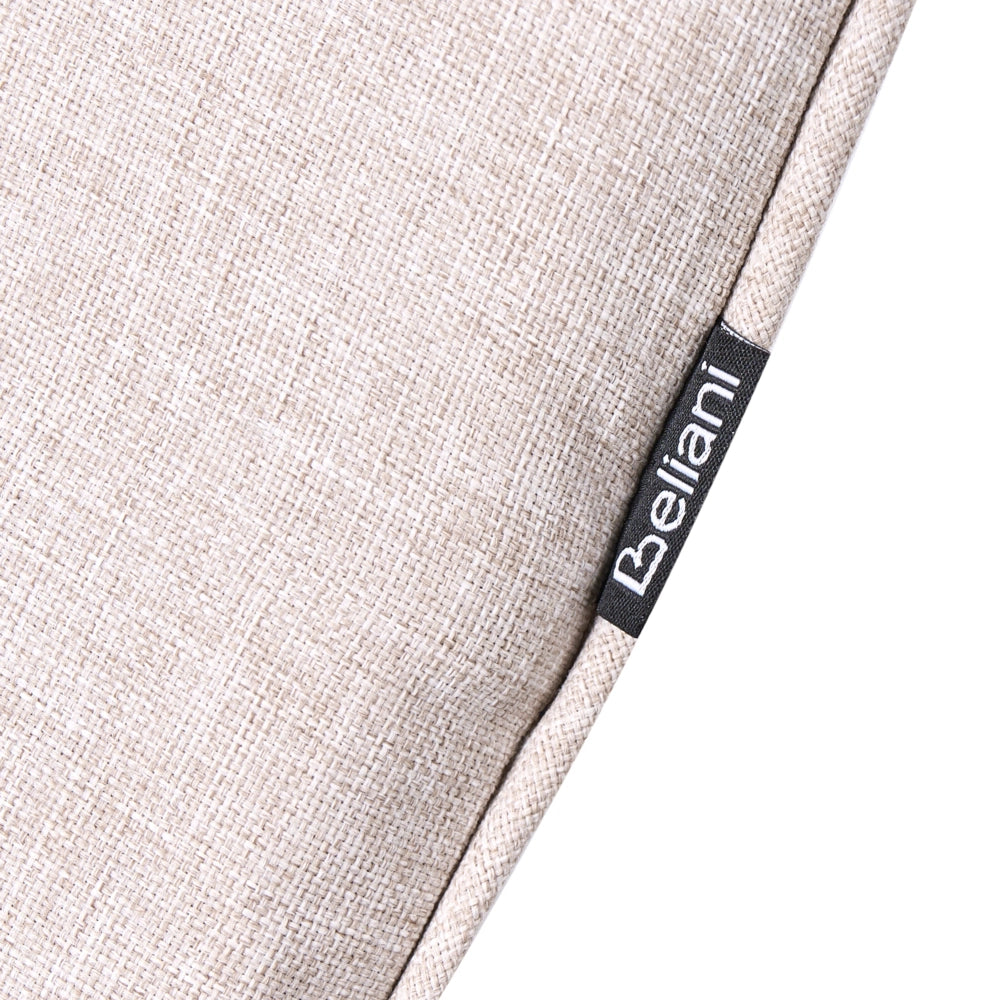 Sdraio da giardino beige con telaio in acciaio e tessuto olefinico resistente alle intemperie reclinabile moderna