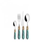 OXFORD Ghiera Dorata, Posate Set 24 Pz, Scatola Compact, Casa