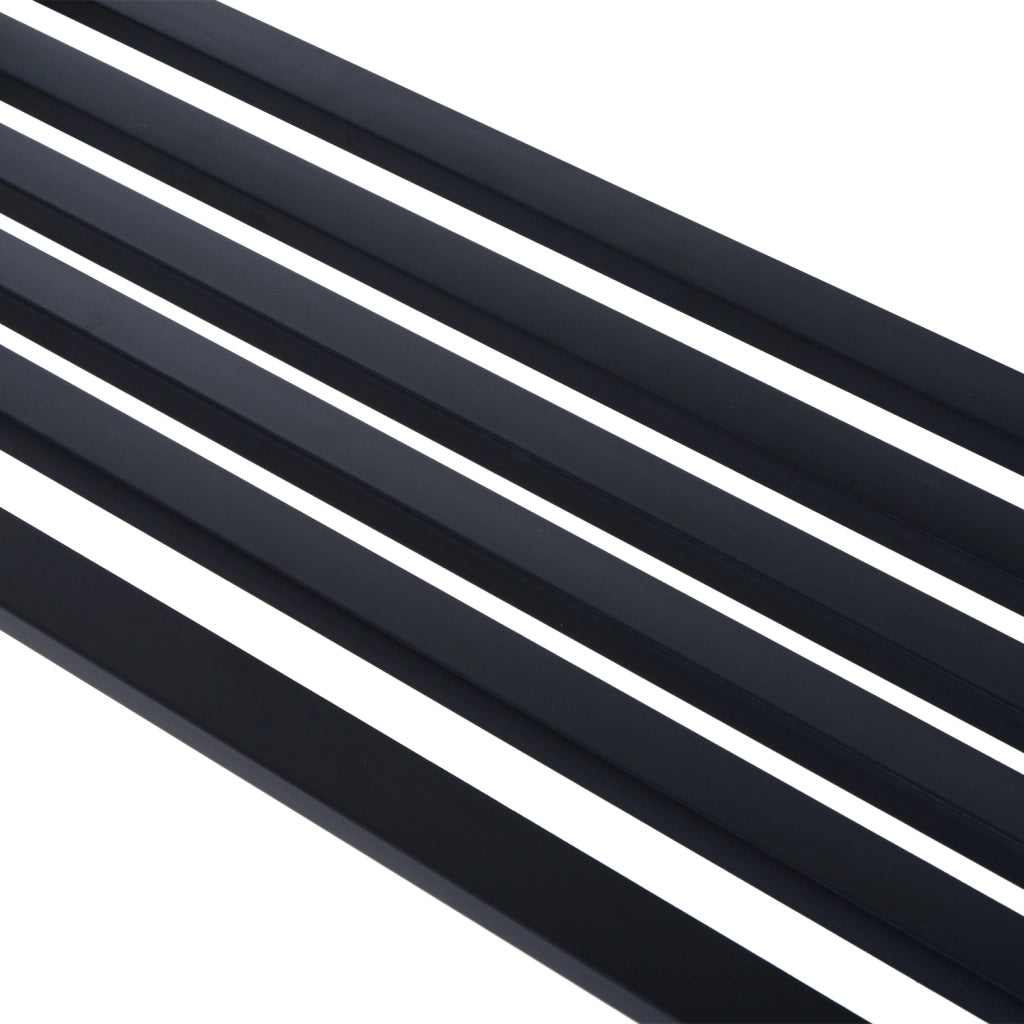 Panchina da giardino esterno in metallo ¨C zephmum ¨C nero 127x60x85cm