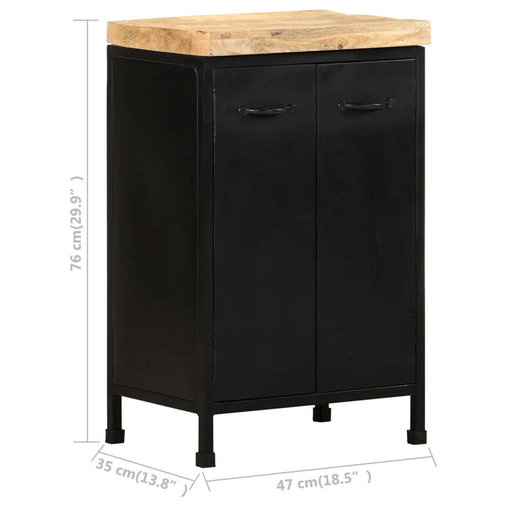 Credenza | Madia | Buffet da pranzo | Armadio da pranzo 47x35x76 cm in Legno di Mango Grezzo