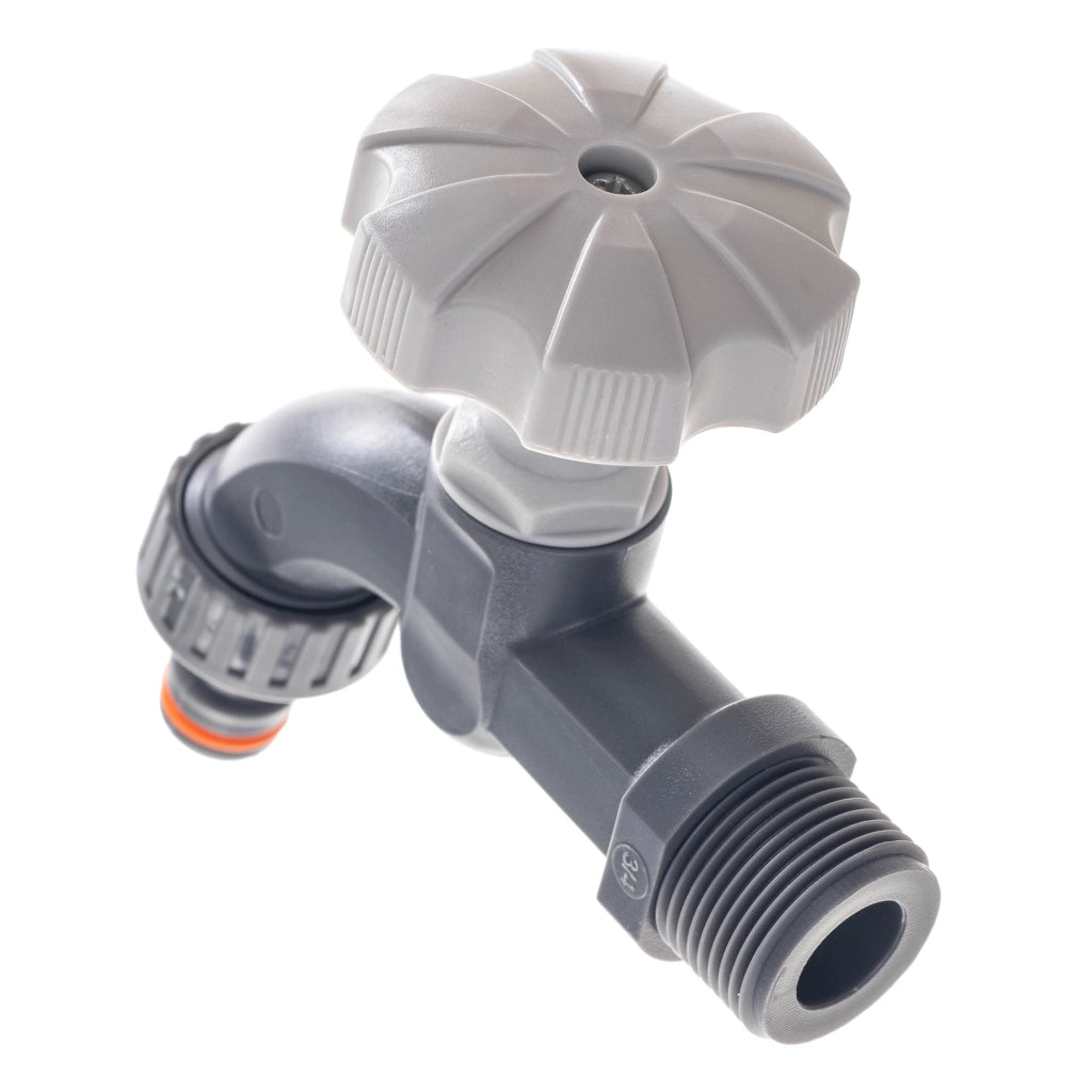 Rubinetto da giardino KADAX 3/4 per serbatoio di acqua piovana con valvola a barilotto.