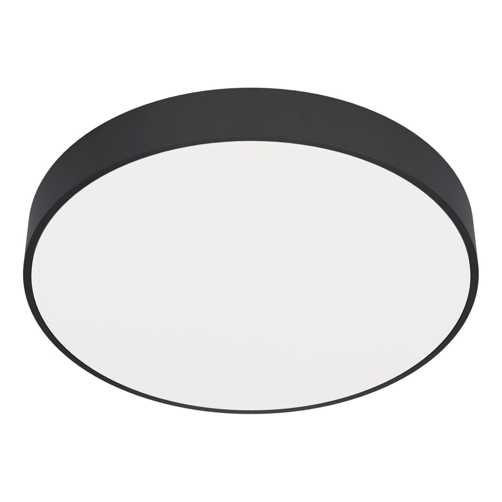 Plafoniera Contemporanea Zubieta A Acciaio Nero Led Integrato 14,6W 2700 6500K