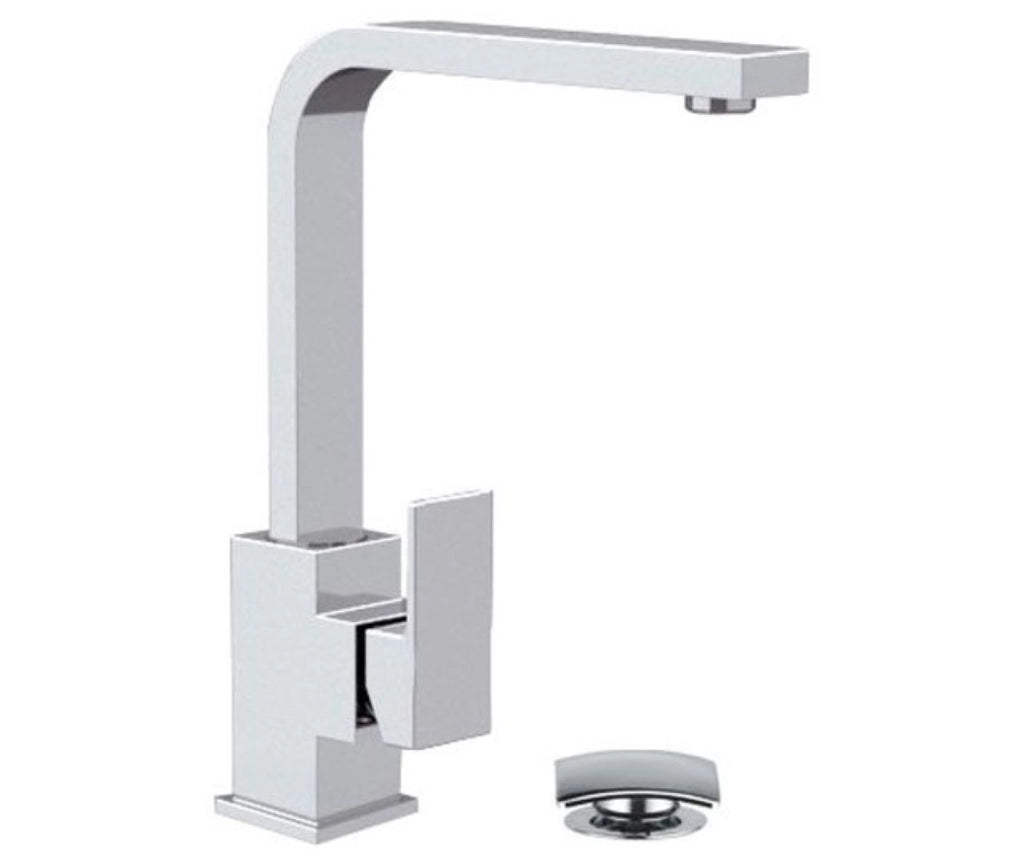 Miscelatore per lavabo con canna girevole design quadro skyline