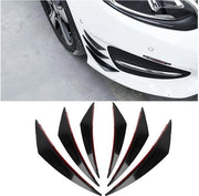 Kit di Spoiler Anteriore Universale - Autospoiler Canarde - PVC - Nero - Grande/Medio/Piccolo - 6 Pezzi - Leggero 110 g