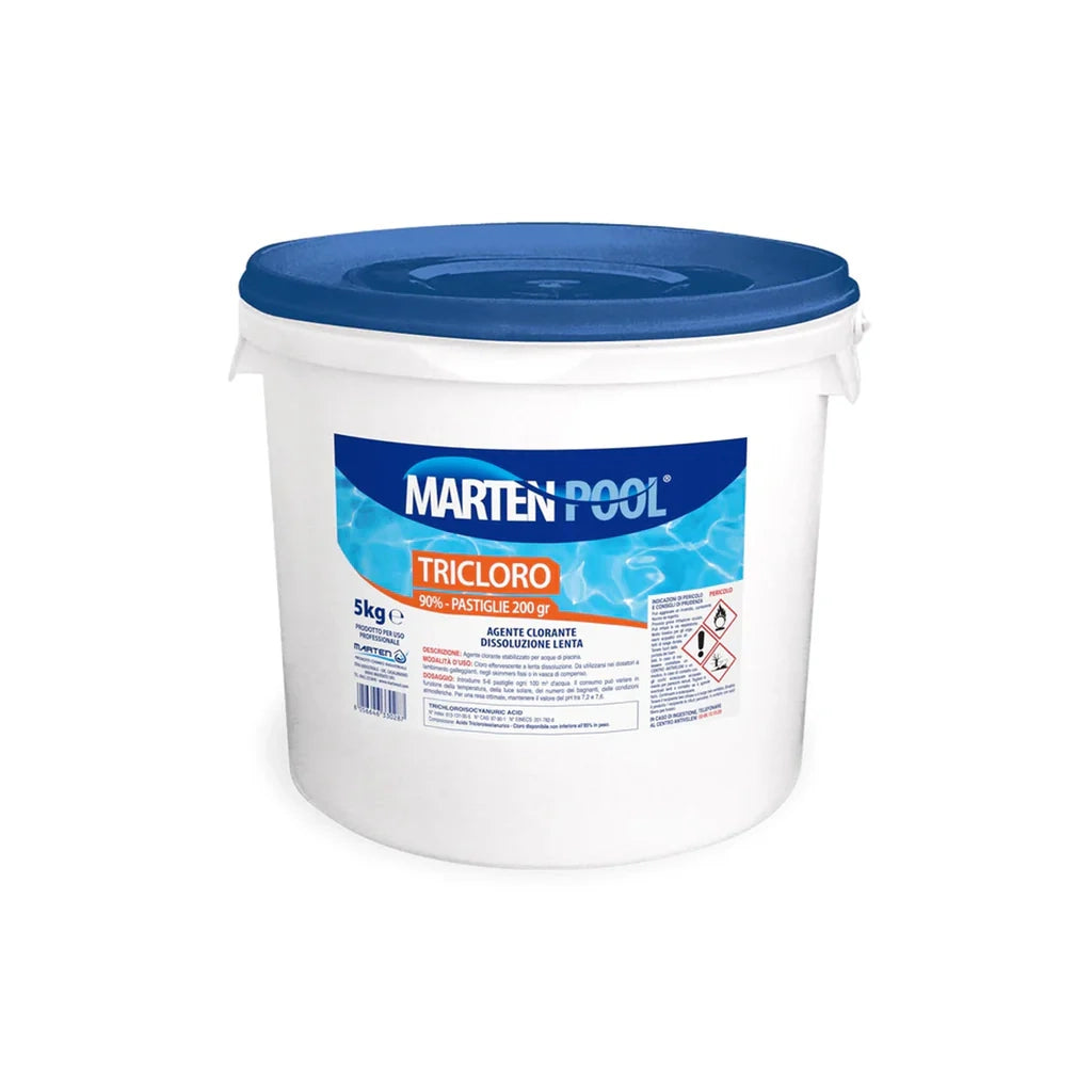 TRICLORO X PISCINA PASTIGLIE MARTEN - KG 5=25XGR 200