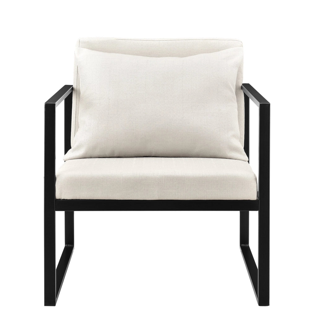 Set di 2 poltrone da soggiorno di design con braccioli seduta e schienale imbottiti struttura solida rivestimento in poliestere 70 x 60 x 60 beige nero 03_0005759