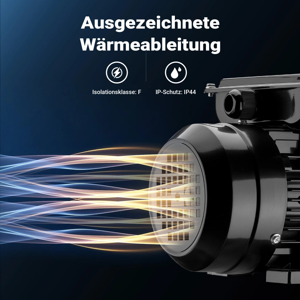 Motore elettrico asincrono monofase, 1400 giri/min, 230 volt, 0,37 kw, 1/2 CV, IP44, classe F