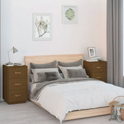  Comodini 2 pz Ambra 40x40x75 cm in Legno Massello di Pino