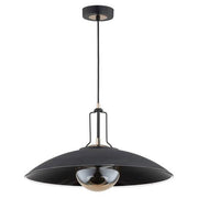 Lampada a sospensione loft Aurus nera E14 Ø47 Alfa