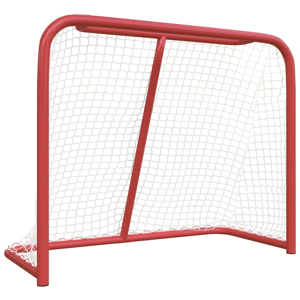 Porta da Hockey Rossa e Bianca 183x71x122 cm in Poliestere 93755