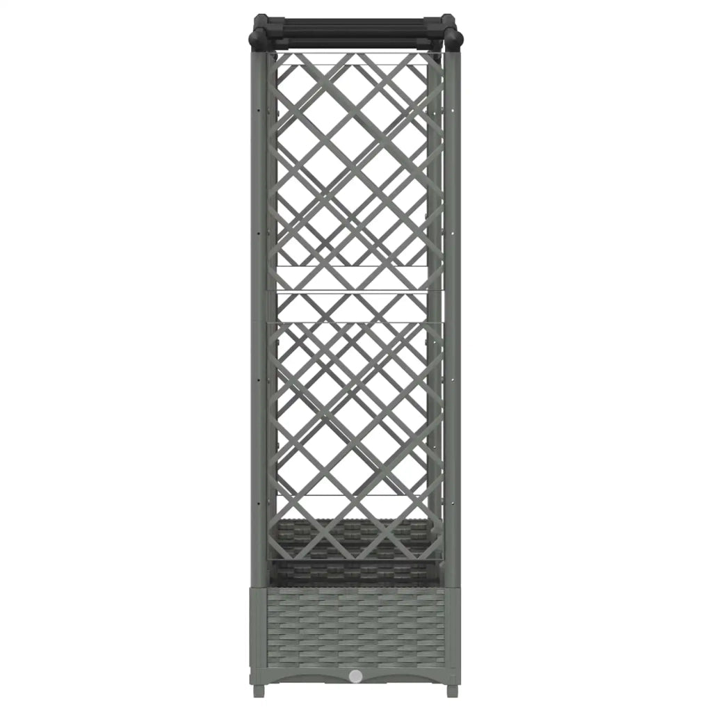 Letto Rialzato con Griglia e Tetto Grigio Chiaro PP 42032583