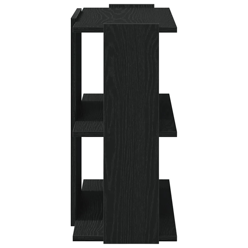 Libreria a 3 Ripiani-Scaffale per Libri-Mobile di Stoccaggio Nera 60x30x60 cm in Legno Multistrato