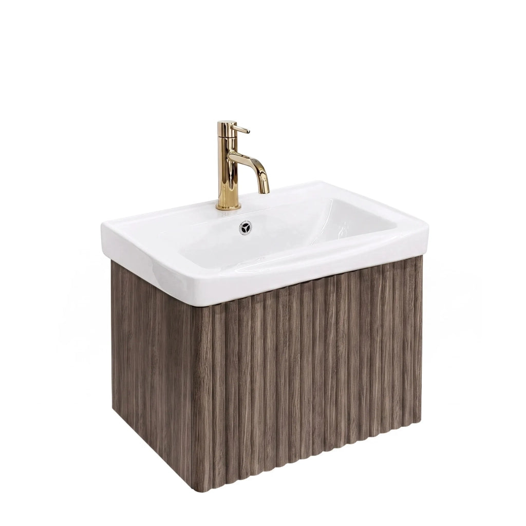 Mobile Bagno Con Lavabo Rea Db85-50-1 Orio Dark 50cm