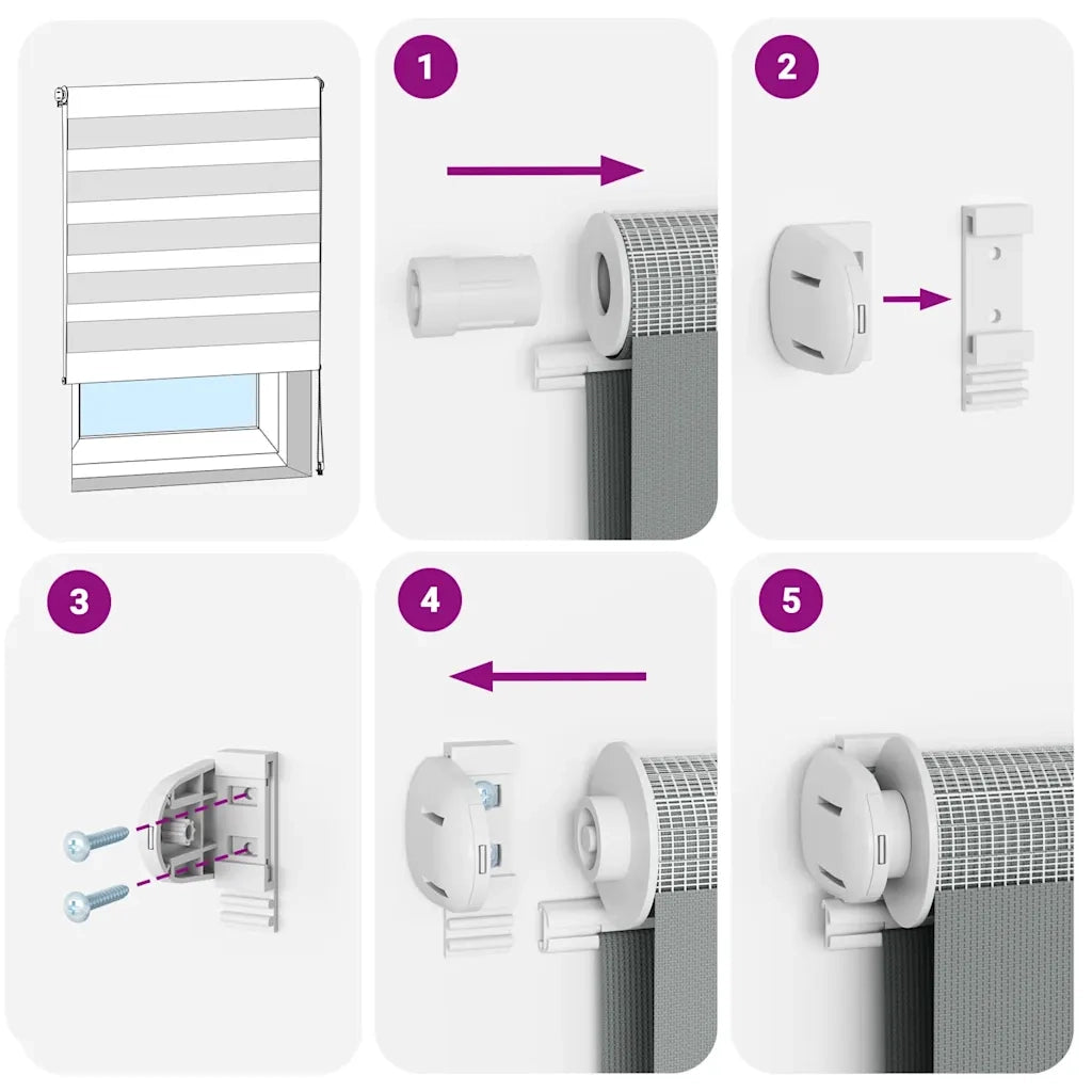 Tenda a Rullo Zebra Larghezza Tessuto 160,9 cm Poliestere 4014820