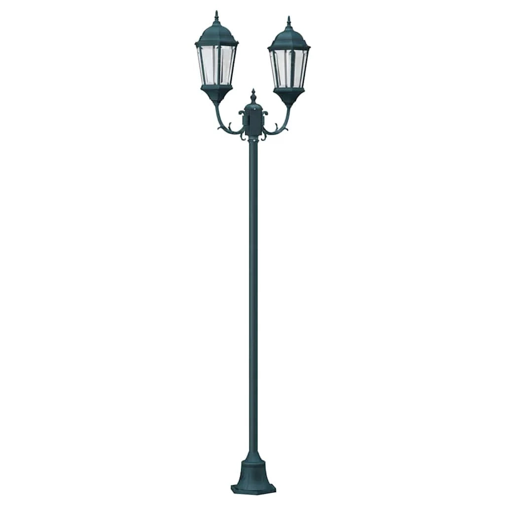 Lampada da giardino vintage in alluminio spazzolato 68 x 20 x 235 cm design senza tempo atmosfera accogliente alluminio verde 02_0058416