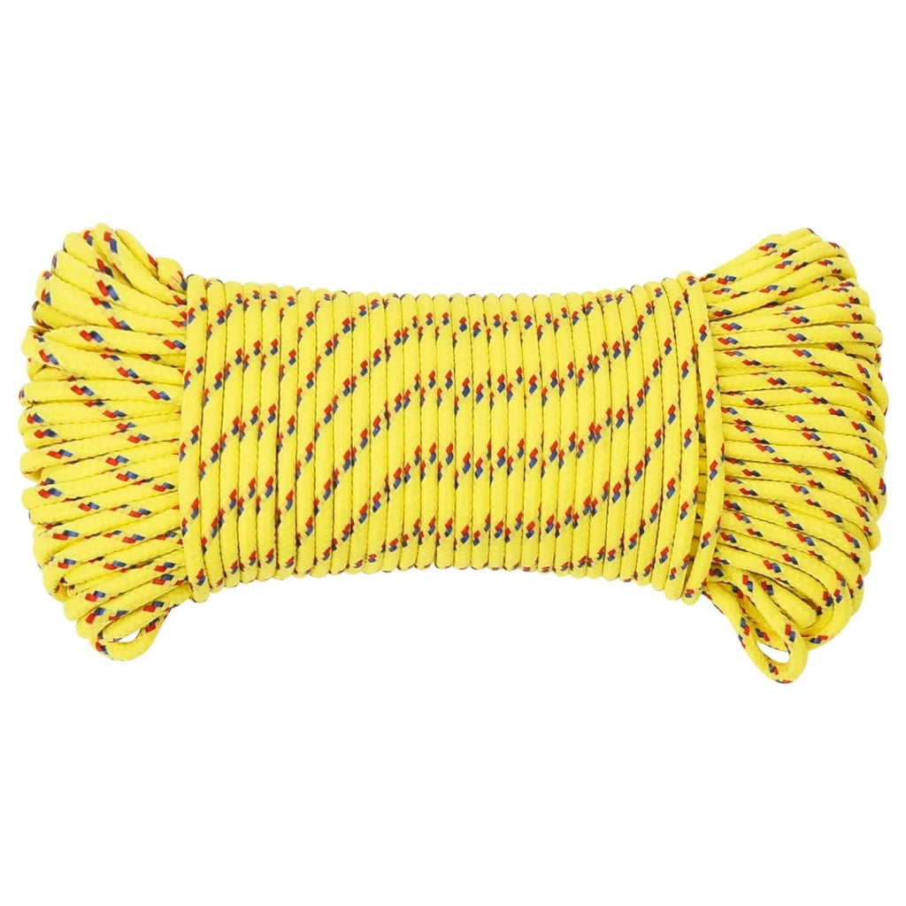 Corda multiuso 5 mm 100 m Giallo PP 150 kg Carico massimo 3473098