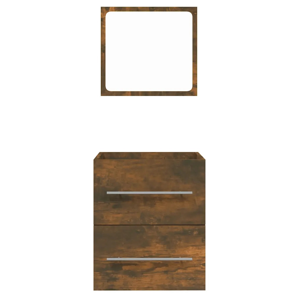 Mobile da Bagno con Specchio Rovere Fumo 41x38,5x48 cm 820469