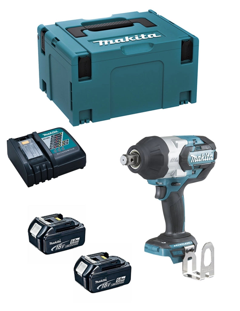 Avvitatore ad Impulsi MAKITA DTW1001RTJ (2 x 5,0 Ah + DC18RC + MAKPAC 3)