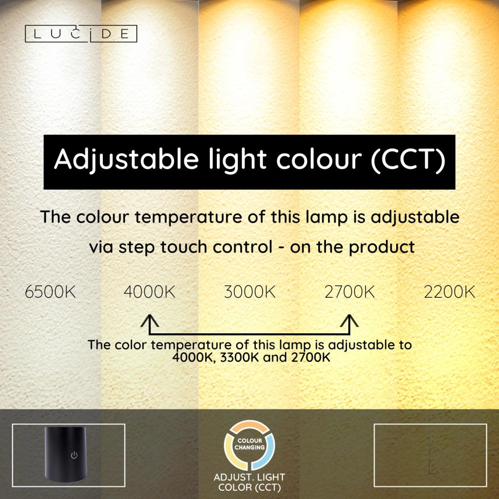 Lampada da terra LED ad arco nera metallo ORTOLAN Lucide