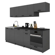 Cucinino Elettrodomestici non inclusi, Miogli, Cucina Modulabile, Nero Antracite